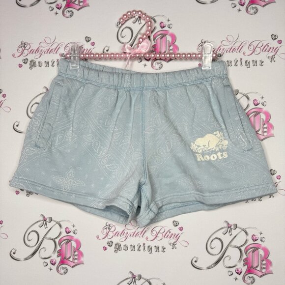 Roots shorts, bandanna, print blue cream, white colour with logo on the front - Picture 1 of 11